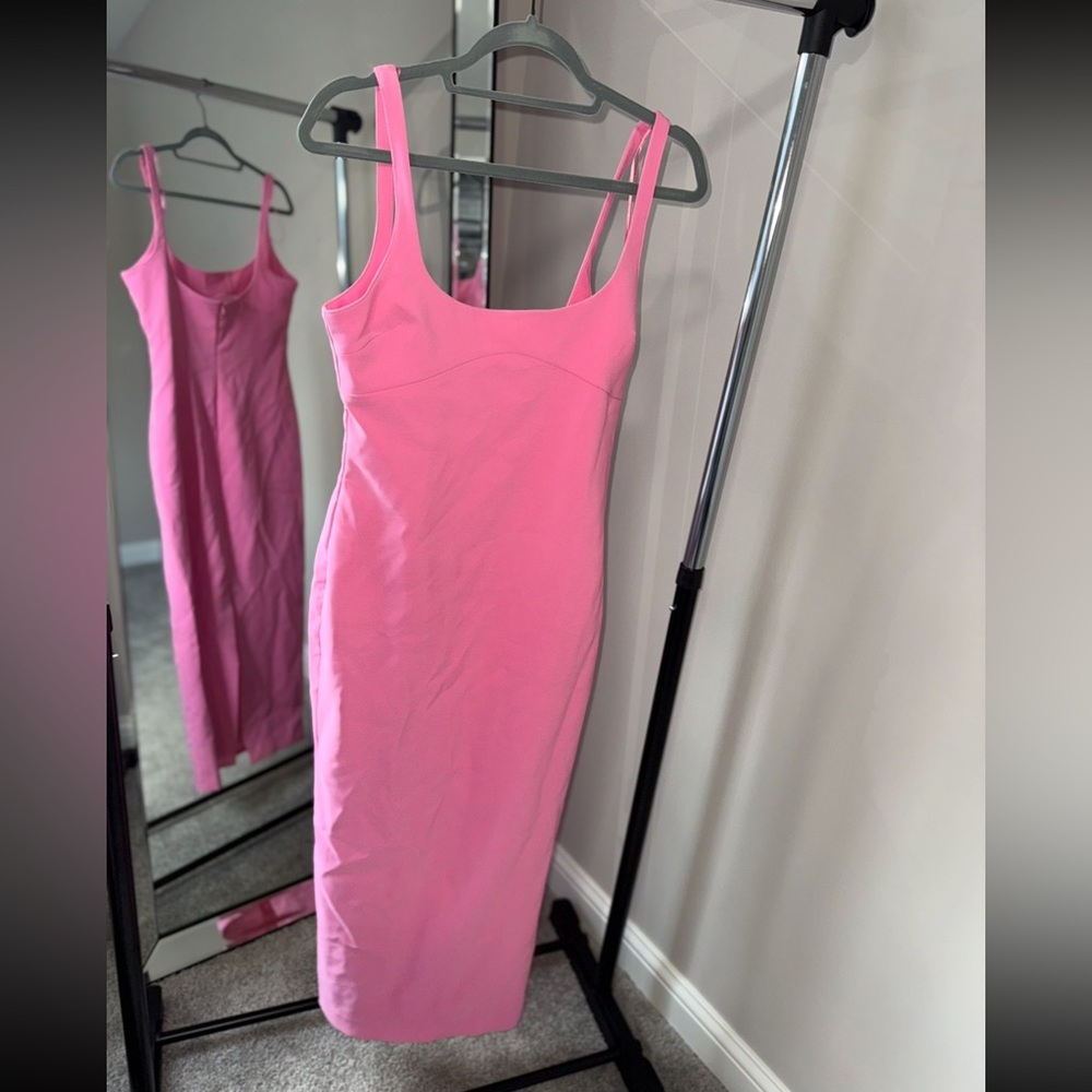 Zara Pink Ankle Length Sleeveless Dress New
